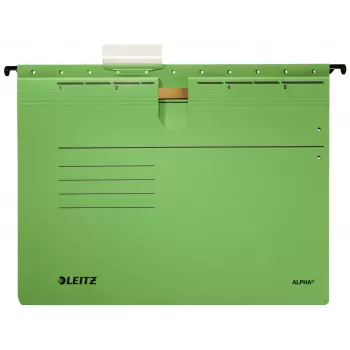 Leitz Alpha Hängemappe Karton A4 Grün 5 Stück
