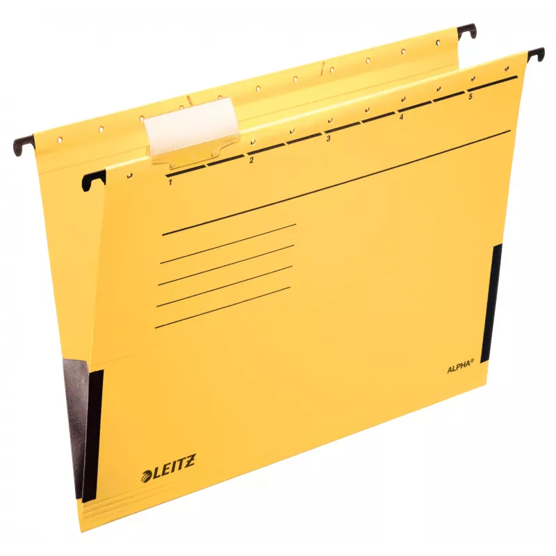 Leitz Alpha Hängemappe Karton A4 Gelb 5 Stück