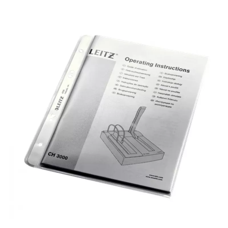 Leitz Premium Pocket A5, 30 % recycelter Kunststoff aus Industrieabfällen, A5, Transparent, Polypropylen (PP), 0,13 mm, 170 mm, 215 mm