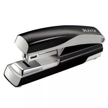 Leitz NeXXt Stapler 5505, 30 Blatt flach Clinch Metall, 30 Blatt, Schwarz, Silber, flach Clinch, 26/6, Metall, Kunststoff, 80 g/m²