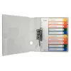 LEITZ Kunststoff-Register, Zahlen, A4 Extrabreit, 1-10, PC-beschreibbar, transparent mit farbigen Tabs, PP, 10-teilig (1293-00-00)