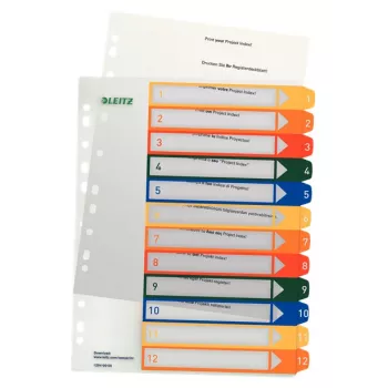 Esselte 12940000 Tab-Register Numerisches Tab-Register Polypropylen (PP) Bunt