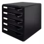 Leitz Post Set, Schwarz, A4, A5, A6, Hochformat, 5 Schubladen, Umschlag, Mappe, Brief, Notiz, 3,65 kg