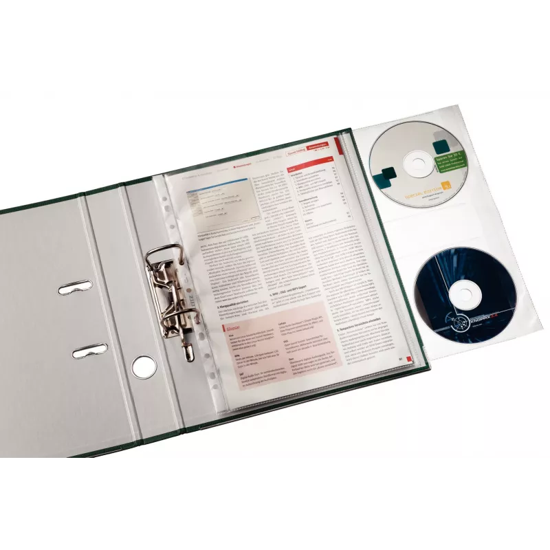 Leitz Premium CD-Hülle A4, 30 % Recycling-Kunststoff aus Pre-Consumer-Abfällen