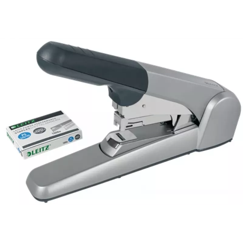 Leitz Heavy Duty flach Clinch Hefter, 60 Blatt, Grau, Hellgrau, Standard-Clinch, 25/10, 6 cm, 110 Heftklammern
