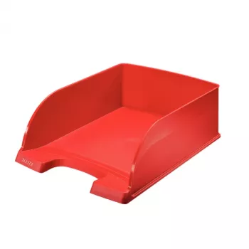 Leitz Briefablage Plus Jumbo, Kunststoff, Rot, A4, Umschlag, Brief, Notiz, Papier, 242 x 330 x 95 mm, 255 x 357 x 103 mm