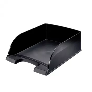 Leitz Briefablage Plus Jumbo, Kunststoff, Schwarz, A4, Umschlag, Brief, Notiz, Papier, 242 x 330 x 95 mm, 255 x 357 x 103 mm