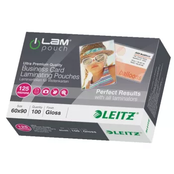 Leitz iLAM Glossy 60 x 90 mm Laminierfolien, 125 Mikron, 100er-Packung