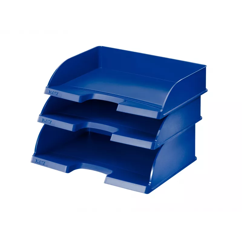 Leitz Briefablage Plus Landscape Jumbo, Kunststoff, Blau, A4, Brief, Notiz, Papier, 350 x 245 x 97 mm, 363 x 273 x 103 mm