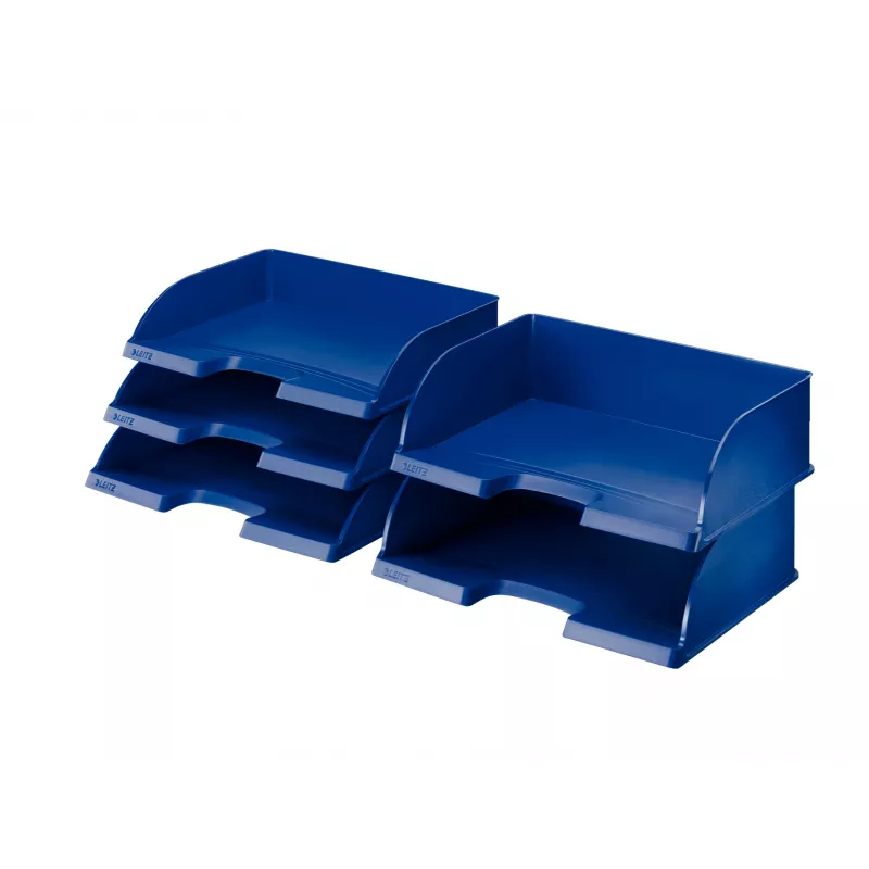 Leitz Briefablage Plus Landscape Jumbo, Kunststoff, Blau, A4, Brief, Notiz, Papier, 350 x 245 x 97 mm, 363 x 273 x 103 mm