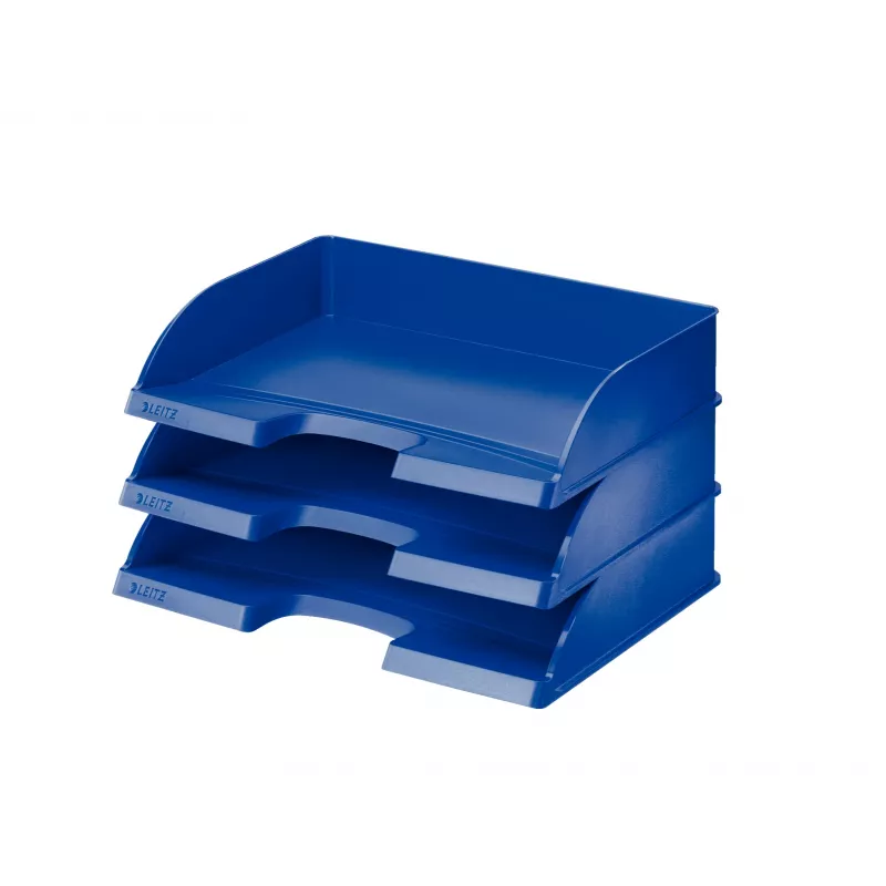 Leitz Briefablage Plus Landscape Jumbo, Kunststoff, Blau, A4, Brief, Notiz, Papier, 350 x 245 x 97 mm, 363 x 273 x 103 mm