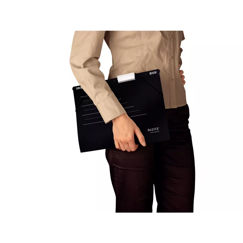 Leitz Hängeregistraturmappe Alpha Active FSC®, A4, Schwarz, Karton, 348 mm, 260 mm, 90 g