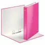 Leitz Ringbinder WOW laminiert A4+ 2DR/25mm, A4, Karton, Rosa, Weiß, 250 Blatt, 80 g/m²