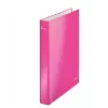 Leitz Ringbinder WOW laminiert A4+ 2DR/25mm, A4, Karton, Rosa, Weiß, 250 Blatt, 80 g/m²