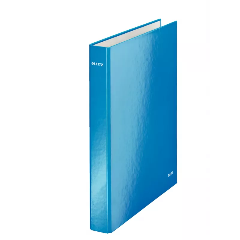 Leitz Ringbinder WOW laminiert A4+ 2DR/25mm, A4, Karton, Blau, Weiß, 250 Blatt, 80 g/m²