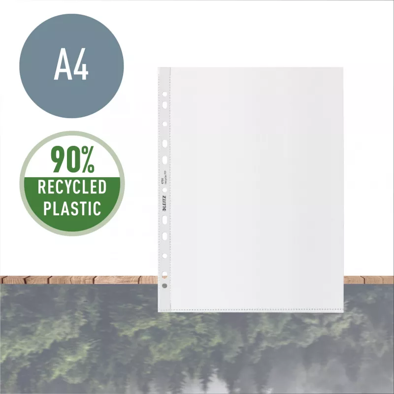 Leitz Recycle A4 Pocket, 210 x 297 mm (A4), Transparent, Polypropylen (PP), Hochformat, 0,1 mm, 230 mm