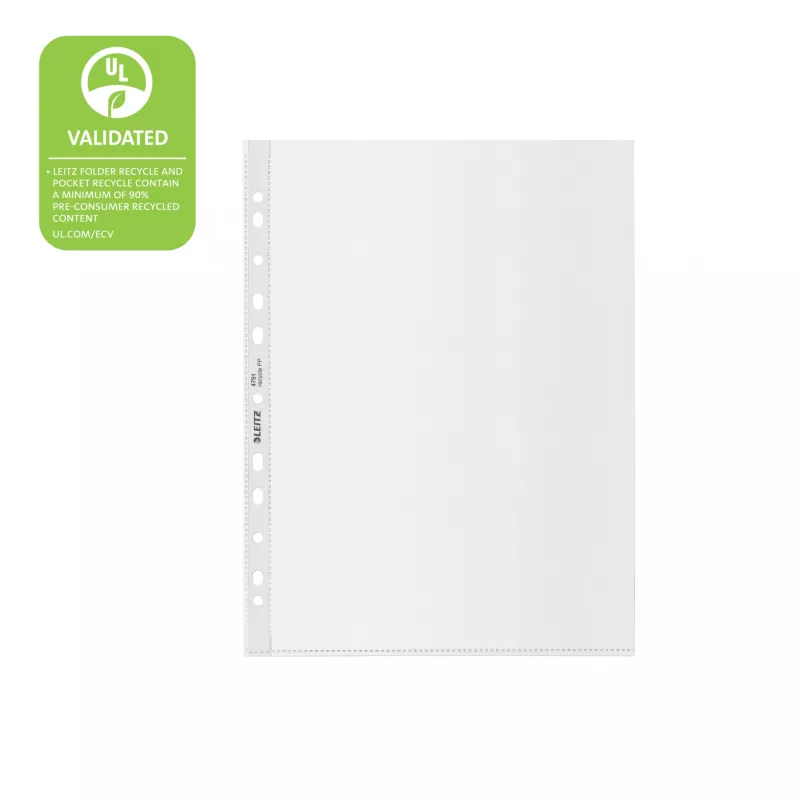 Leitz Recycle A4 Pocket, 210 x 297 mm (A4), Transparent, Polypropylen (PP), Hochformat, 0,1 mm, 230 mm