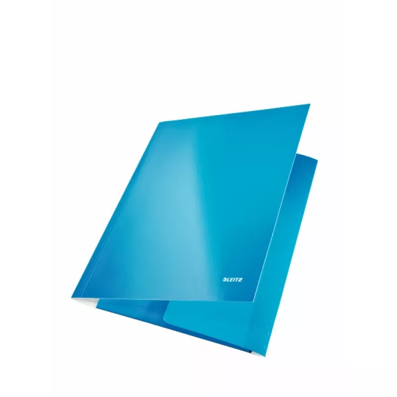 Leitz 3-Klapp-Mappe WOW Card/POB A4, A4, Polypropylen (PP), Blau, 250 Blatt, 80 g/m², Papier