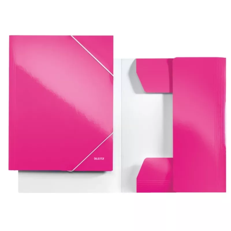 Leitz 3-Flap Folder WOW Card/POB A4, A4, Polypropylen (PP), Pink, 250 Blatt, 80 g/m², Papier