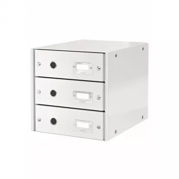 Leitz Click & Store WOW Schubladenschrank (3 Schubladen), Weiß, Karton, 286 mm, 282 mm, 330 x 251 x 59 mm, 2,21 kg