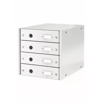 Leitz Click & Store WOW Schubladenschrank (4 Schubladen), Weiß, Karton, 286 mm, 282 mm, 330 x 251 x 59 mm, 2,49 kg