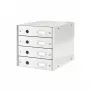 Leitz Click & Store WOW Schubladenschrank (4 Schubladen), Weiß, Karton, 286 mm, 282 mm, 330 x 251 x 59 mm, 2,49 kg