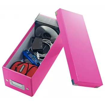 Leitz Click & Store WOW CD-Aufbewahrungsbox, Pink, Karton, 143 mm, 352 mm, 136 mm, 440 g