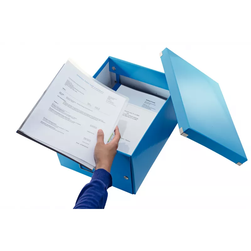 Leitz Click & Store WOW Medium Storage Box, blau, Karton, 16,7 L, 281 mm, 200 mm, 265 x 335 x 188 mm
