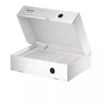 Leitz Infinity Archivbox FSC® horizontal 80 mm, Weiß, A4, 190 g, 255 x 330 x 80 mm