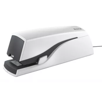 Leitz Elektroheftgerät 5533 NeXXt flach Clinch 20 Blatt, 20 Blatt, 2 cm, Kunststoff, Metallic, Weiß, 510 g