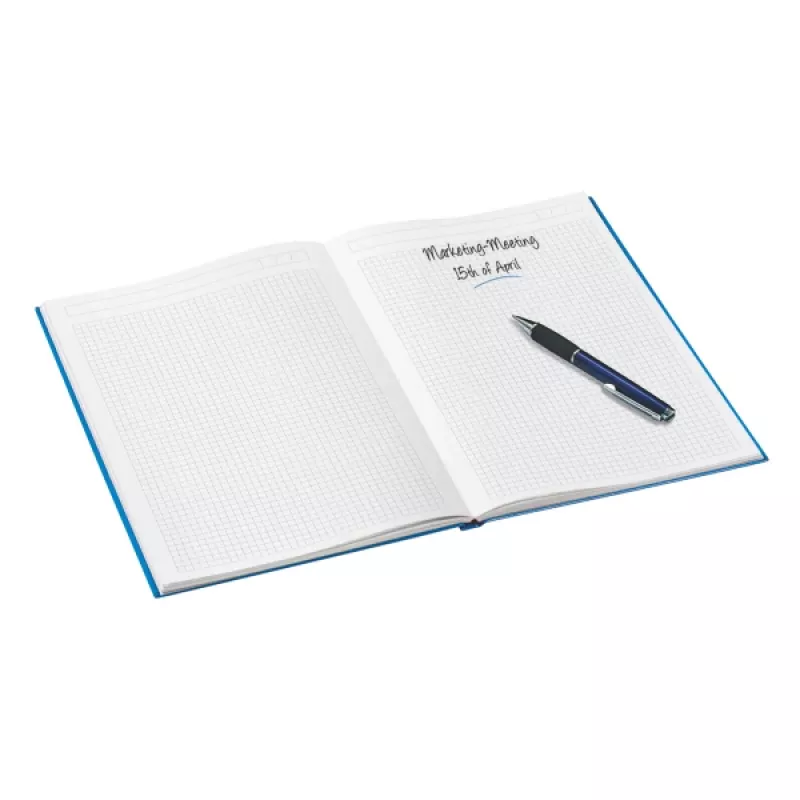 Leitz Notebook WOW A4 kariert mit Hardcover 90g/80 Blatt, Blau, A4, 80 Blatt, 80 g/m², kariertes Papier, Hardcover