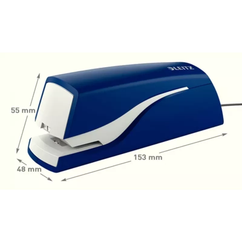 Leitz Elektrohefter 5532 NeXXt 10 Blatt, 10 Blatt, 200 Heftklammern, 1 cm, 1 cm, Kunststoff, Blau