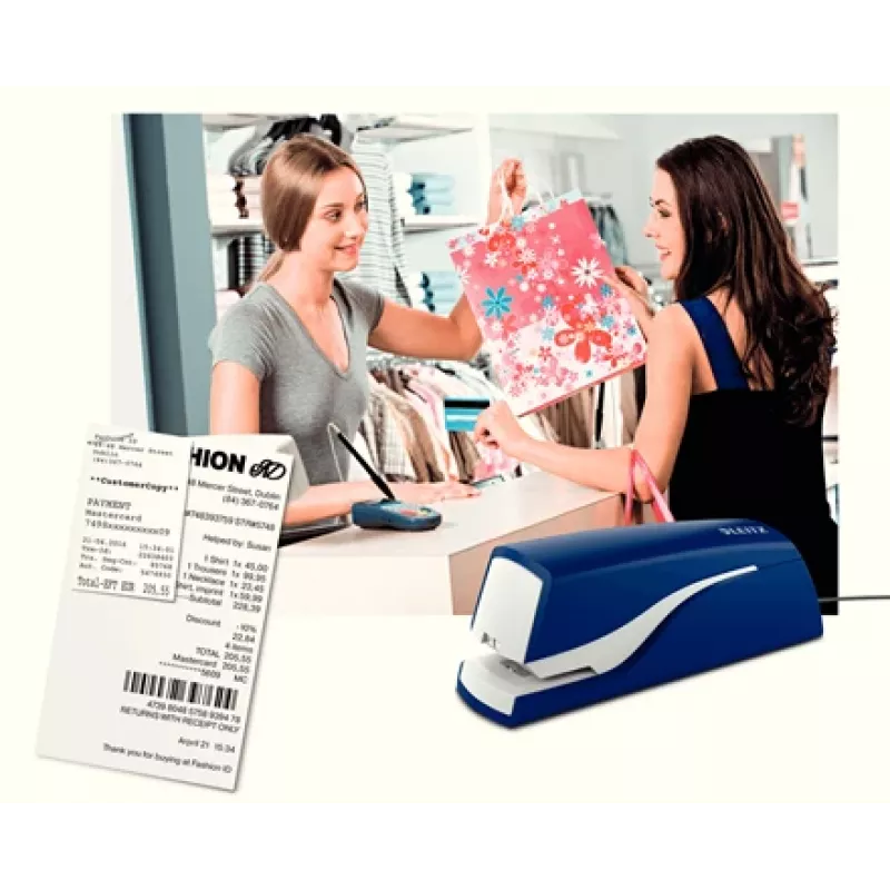 Leitz Elektrohefter 5532 NeXXt 10 Blatt, 10 Blatt, 200 Heftklammern, 1 cm, 1 cm, Kunststoff, Blau