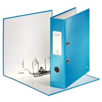 Leitz Hebelordner 180° WOW POB/laminiert A4/80 mm, A4, Karton, Blau, 600 Blatt, 80 g/m², 8 cm