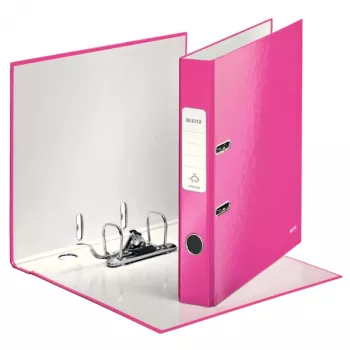 Leitz Lever Arch File 180° WOW POB/Laminated A4/50mm, A4, Karton, Rosa, 350 Blatt, 80 g/m², 5 cm