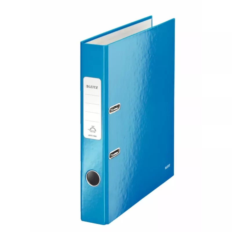 Leitz Aktenordner 180° WOW POB/laminiert A4/50mm, A4, Karton, Blau, 350 Blatt, 80 g/m², 5 cm