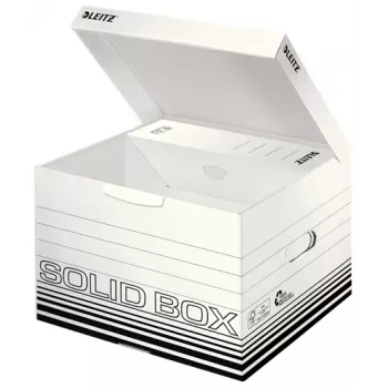 Leitz 61180001 Archivbox Karton Schwarz, Weiß