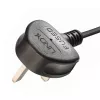 Lindy 2,5 m UK-Stecker Typ G auf 2x IEC C7 Splitter-Verlängerungskabel, Schwarz