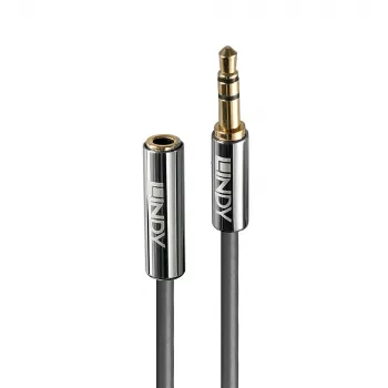 Lindy 5m 3,5mm Verlängerungs-Audiokabel, Cromo Line, 3,5mm, Stecker, 3,5mm, Stecker, 5 m, Anthrazit
