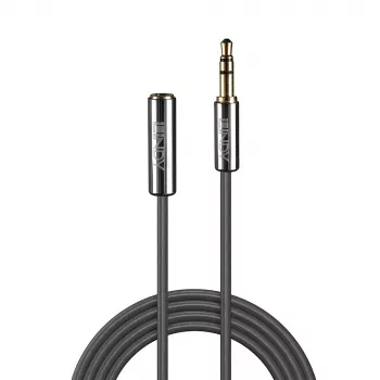 Lindy 5m 3,5mm Verlängerungs-Audiokabel, Cromo Line, 3,5mm, Stecker, 3,5mm, Stecker, 5 m, Anthrazit