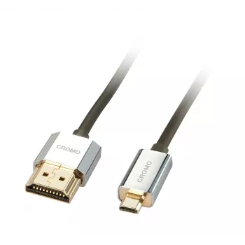 Lindy 2m CROMO schlank High Speed HDMI auf Micro HDMI Kabel mit Ethernet