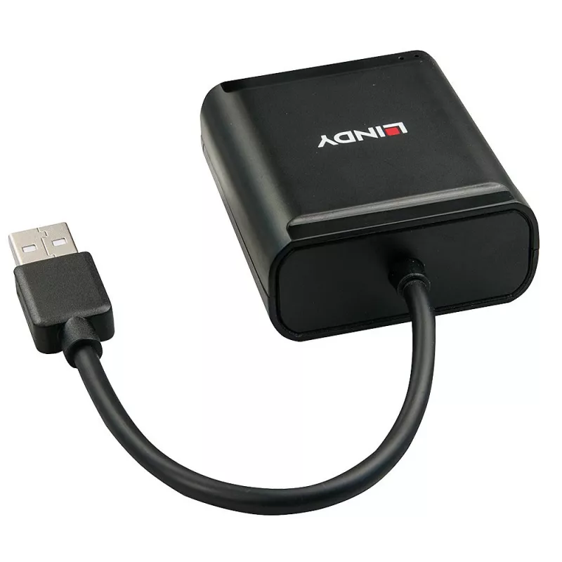 Lindy 60m 4 Port USB 2.0 Cat.6 Extender, USB 2.0, RJ-45, USB 2.0, Schwarz, Metall, 52 mm, 60 mm