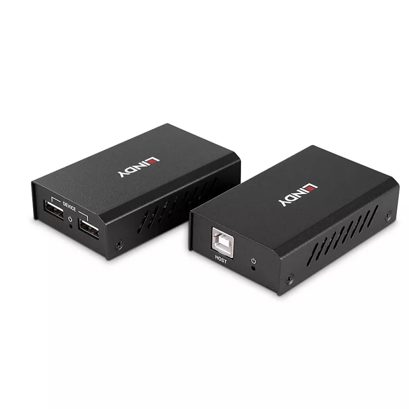 Lindy 100m 2 Port USB 2.0 Cat. 6 Extender, AV-Sender & -Empfänger, 100 m, Kabelgebunden, Schwarz
