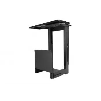 Lindy Sliding Untertisch-PC-Halter, Tischmontierte CPU-Halterung, 30 kg, Schwarz, Stahl, 0 - 360°, 45 cm