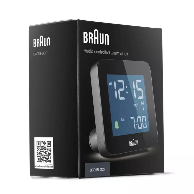 Braun BC09-DCF Digitaler Wecker Schwarz
