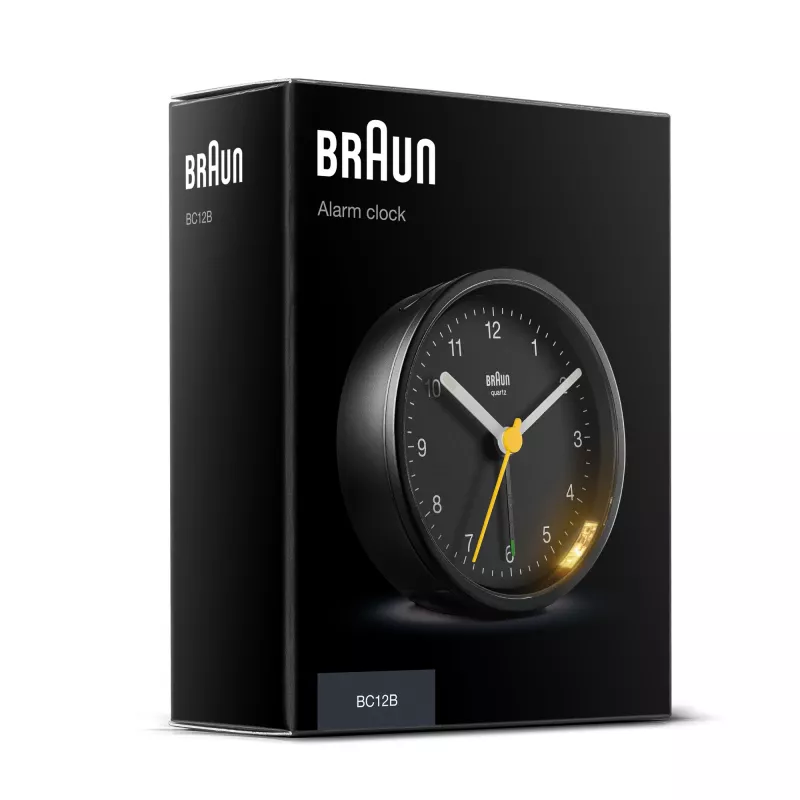 Braun BC12 Quarz-Wecker Schwarz