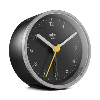 Braun BC12SB Quarz-Wecker Schwarz, Silber