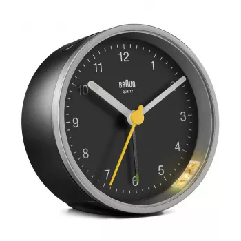 Braun BC12SB Quarz-Wecker Schwarz, Silber