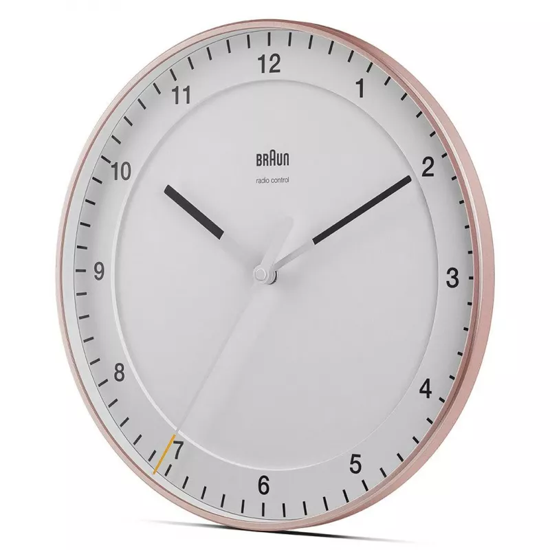 Wanduhr BRAUN BC 17 PW DCF — analoge DCF-Funkuhr, pink und weiß