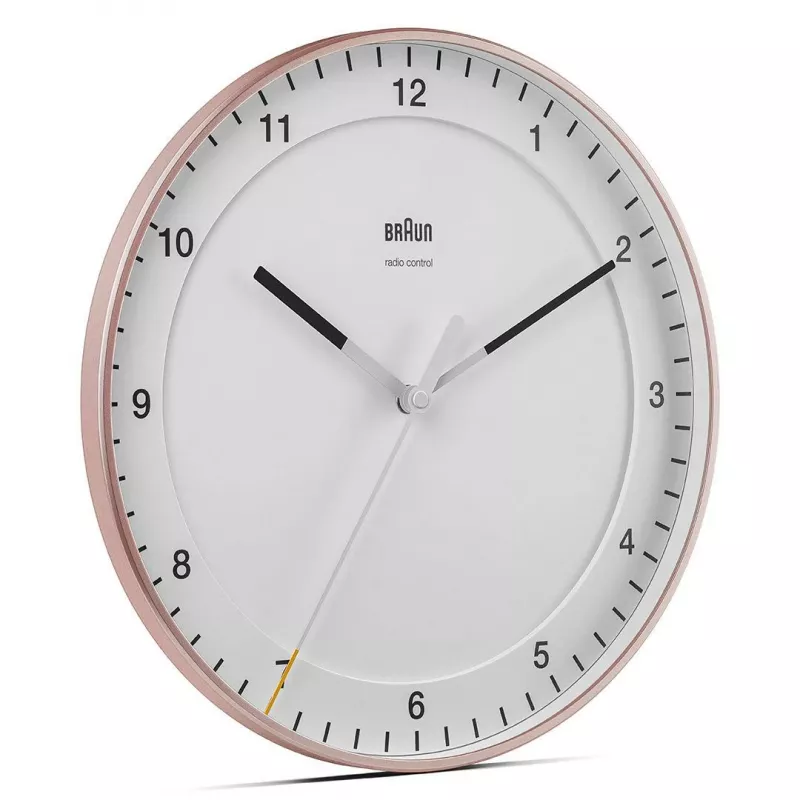 Wanduhr BRAUN BC 17 PW DCF — analoge DCF-Funkuhr, pink und weiß
